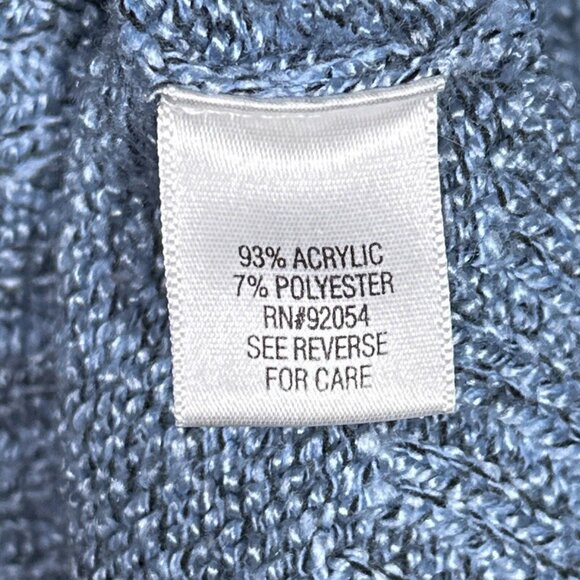Croft & Barrow Woman's Blue Crew Neck Sweater Size M‎ - Picture 9 of 13